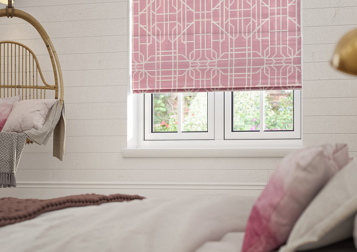 Bamboo Brights, Pink - Roman Blind - Image 5